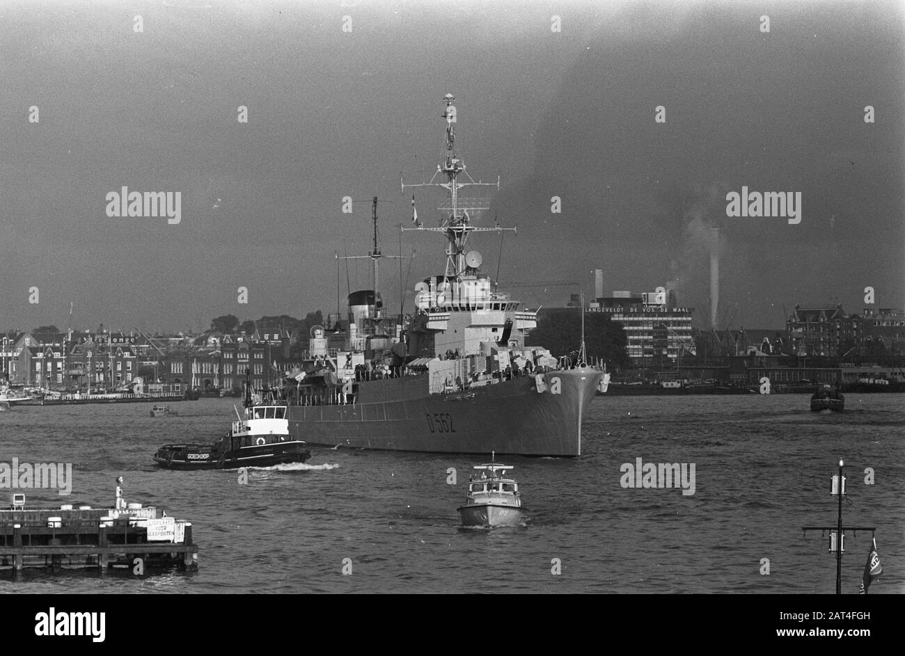 Navire d'entraînement italien San Giorgio au port d'Amsterdam Date : 12 septembre 1973 mots clés : ports, navires d'entraînement Banque D'Images