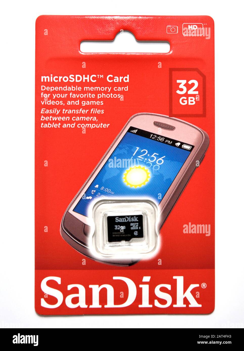 SanDisk microsdhc, carte mémoire 32 Go, pack de vente au détail Banque D'Images