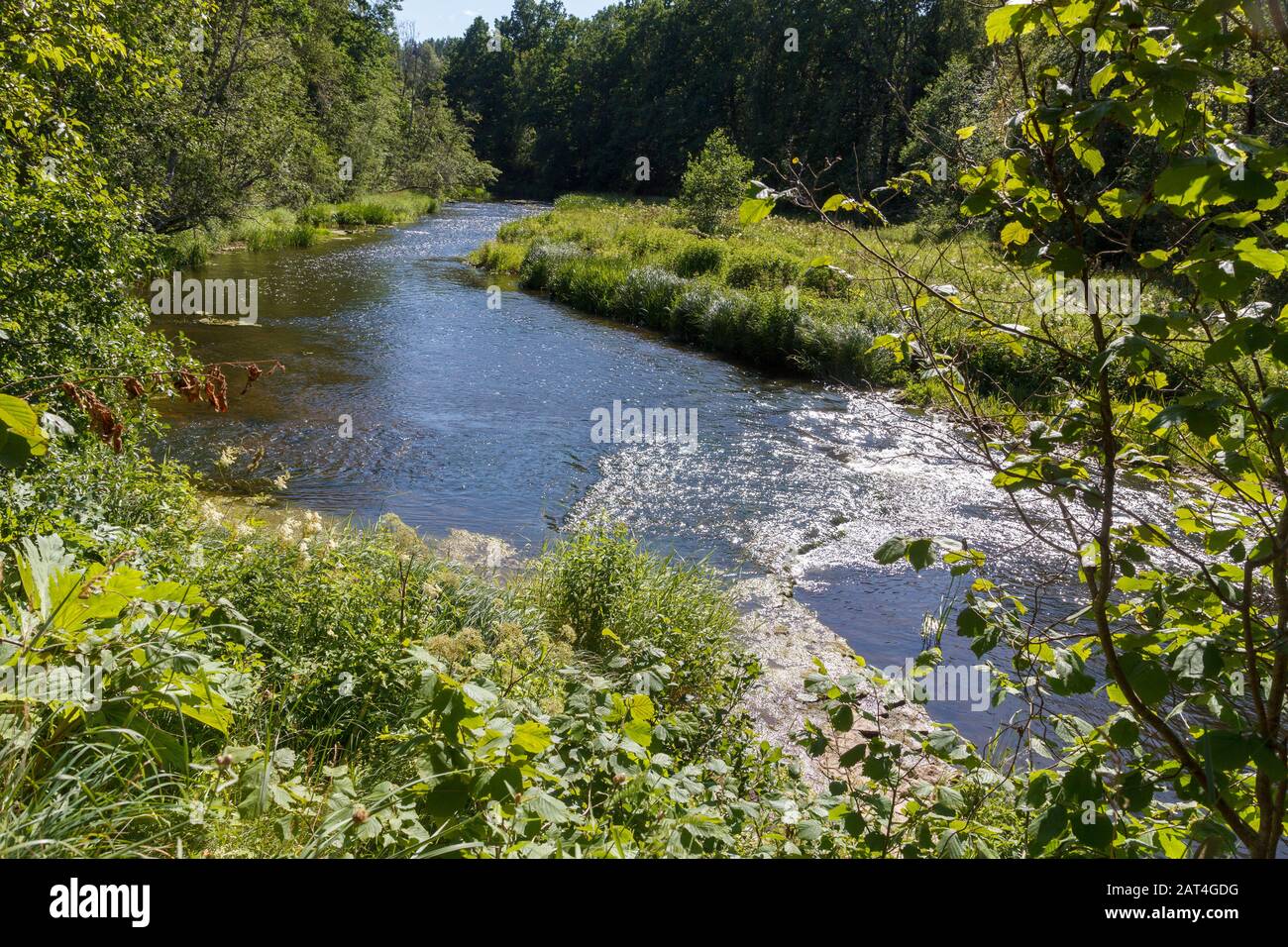 Rivière Abava en Lettonie Banque D'Images