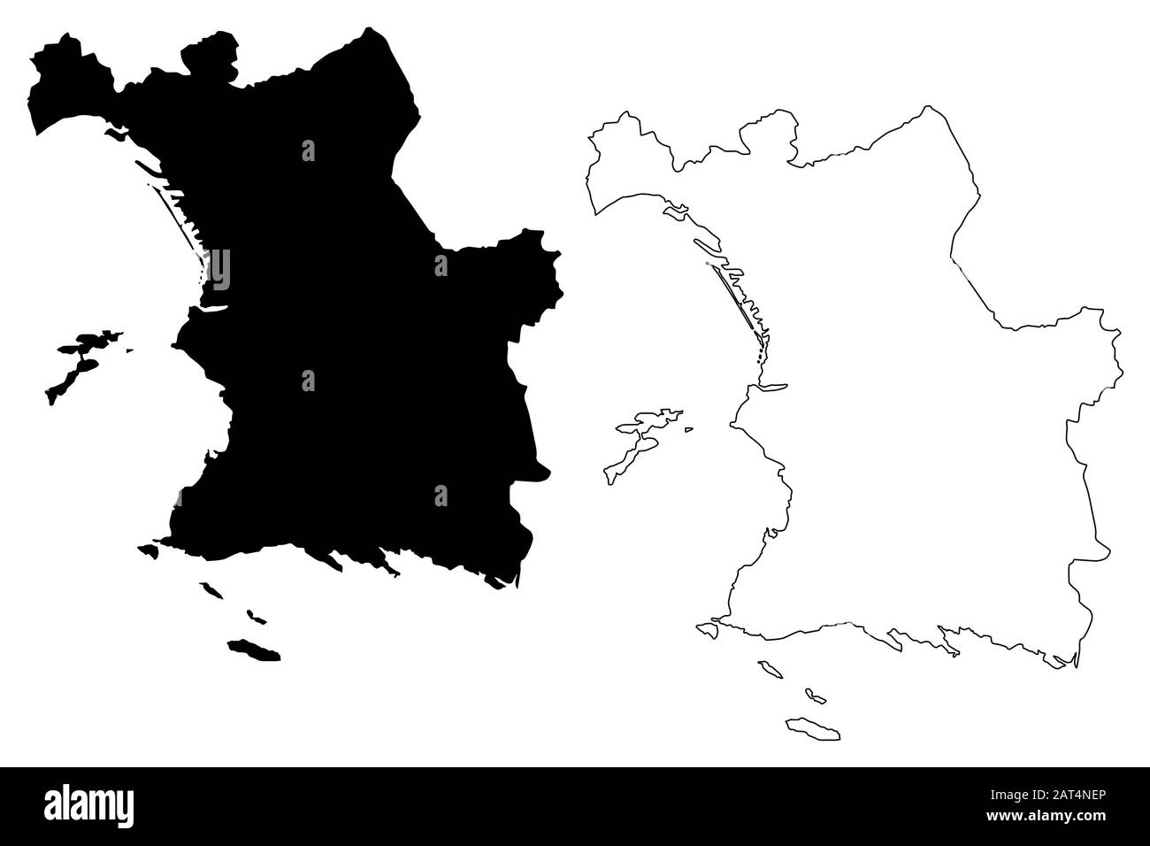 Marseille City (République française, France) illustration vectorielle de carte, esquisse de griffonnage carte de la ville de Marseille Illustration de Vecteur