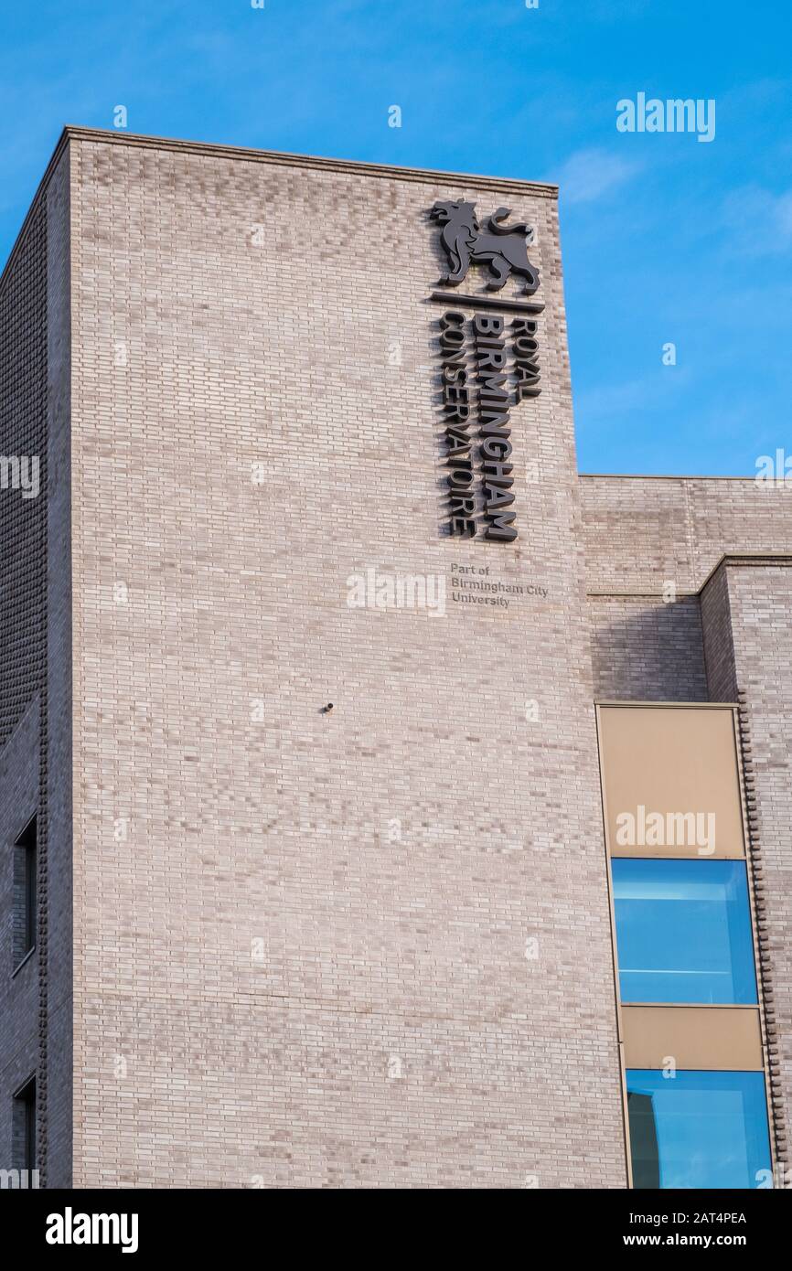 École de musique du Royal Birmingham Conservatoire, qui fait partie de l'Université de Birmingham City, à Jennens Road, Eastside, Birmingham, Royaume-Uni Banque D'Images