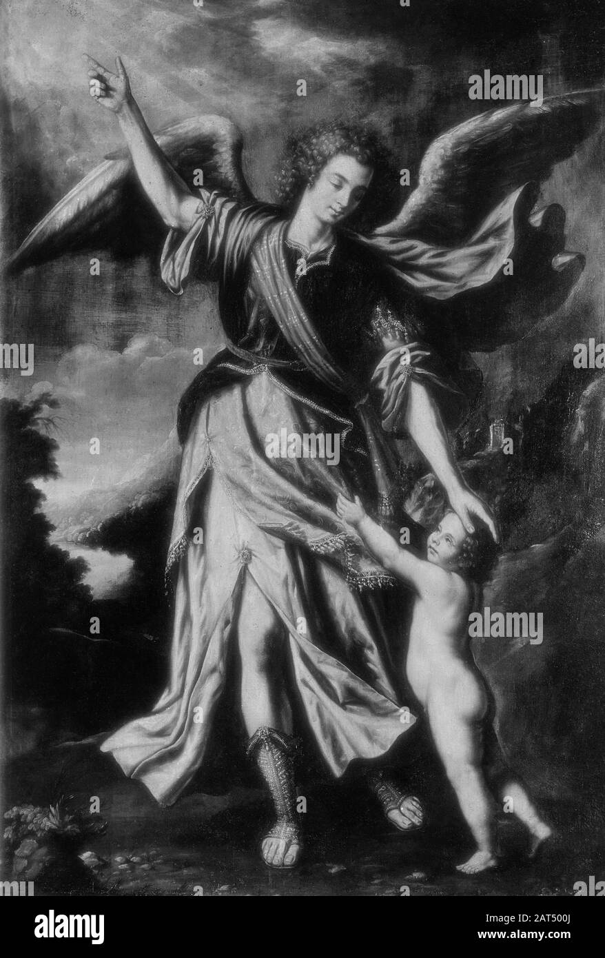 ANGEL DE LA GUARDA - SIGLO XVI AUTEUR: TRISTAN LUIS ESCUELA. LIEU: MUSEO HOSPITAL DE SANTA CRUZ. Tolède. ESPAGNE. Banque D'Images