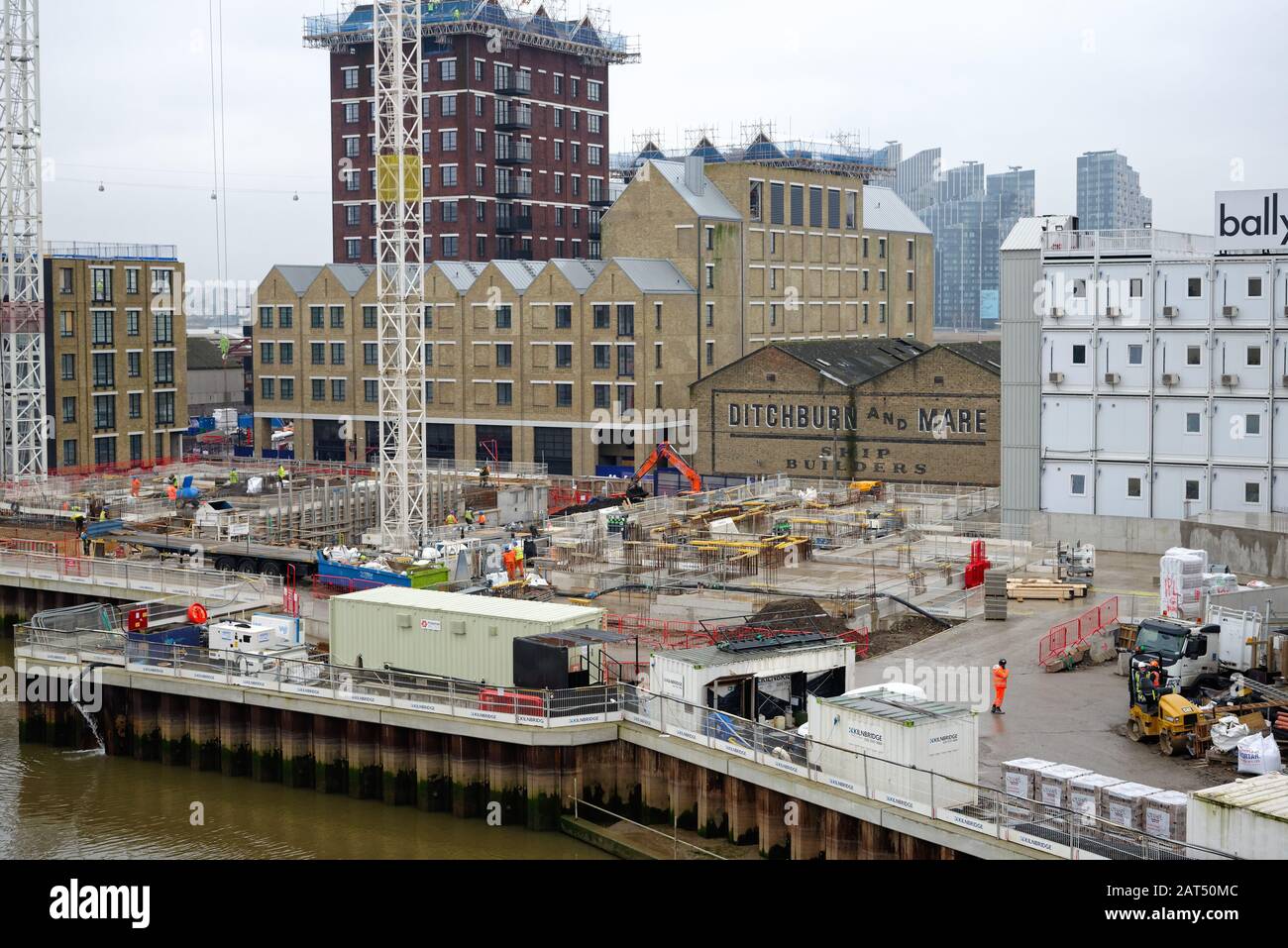 Le nouveau site de développement de logements Goodluck Hope en construction à Canning Town East London England UK Banque D'Images