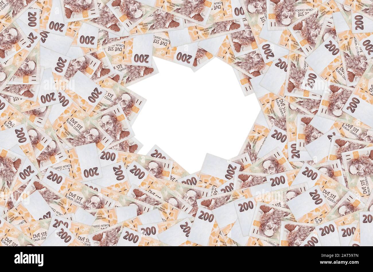 Portrait de Jan Amos Komensky argent tchèque République tchèque 200 Korun bank note. Korun est la monnaie nationale de République tchèque 1998 Banque D'Images