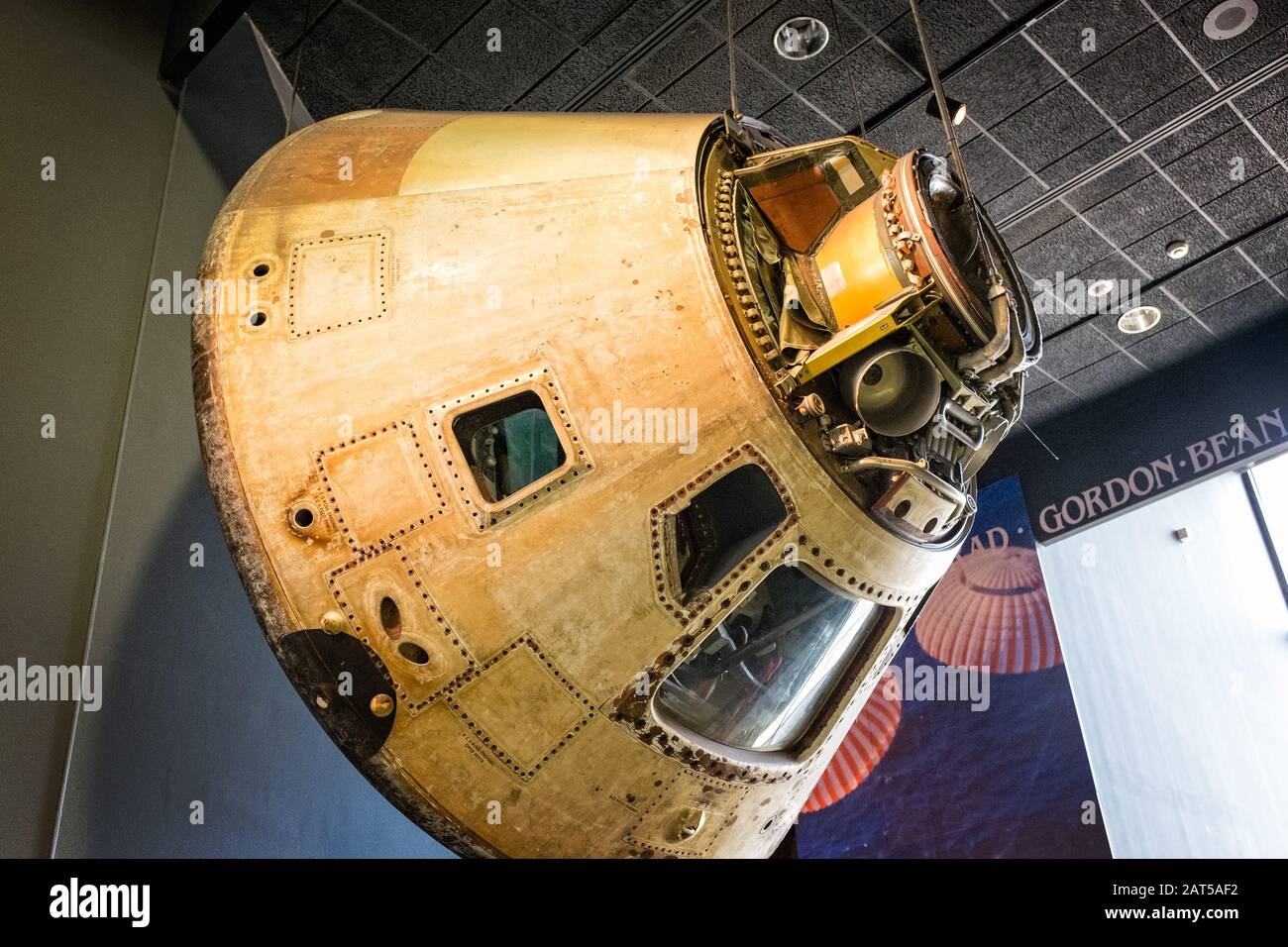 Le module de commande Apollo 11 est exposé au National Air and Space Museum de Washington D.C. Banque D'Images
