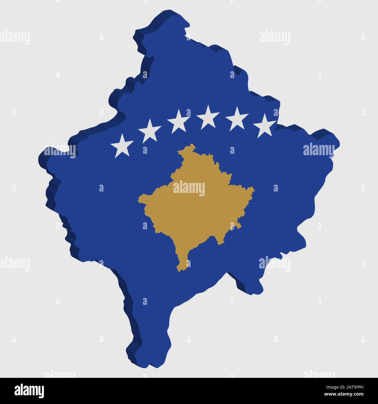 Kosovo carte drapeau vecteur 3D illustration eps 10 Illustration de Vecteur