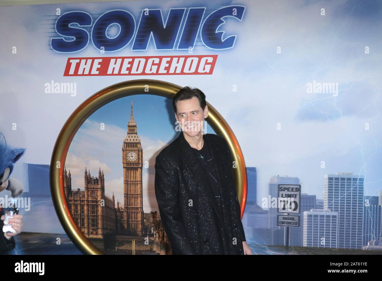 *** États-Unis SEULEMENT** l'acteur Jim Carrey assiste au Gala screening de Sonic The Hedgehog à vue Westfield à Londres. 30 janvier 2020 crédit: Matrix/MediaPunch Banque D'Images