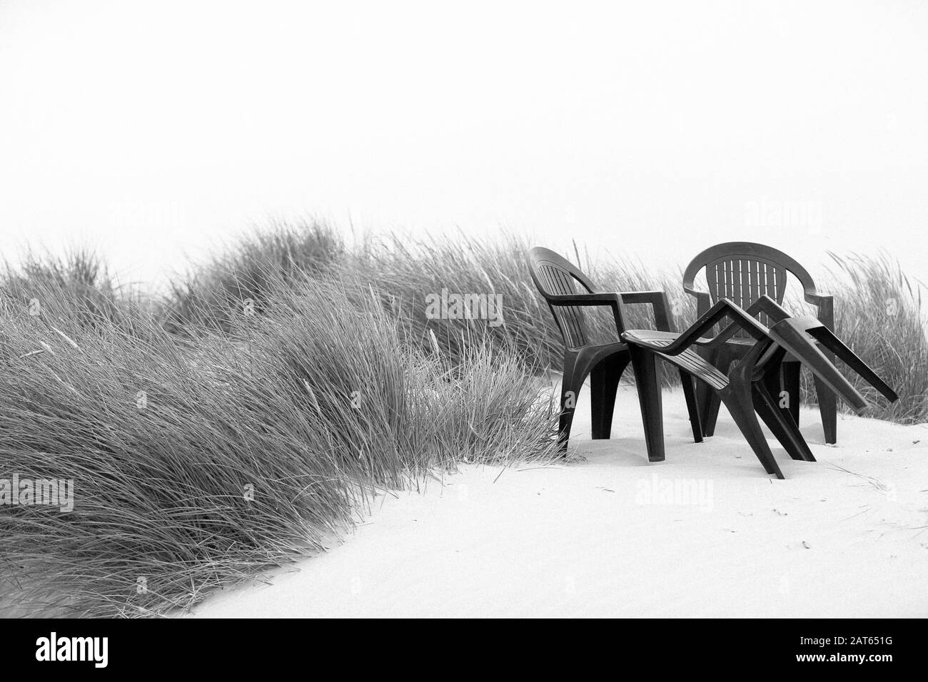 Plage ou sur la plage, l'eau, le sable, les dunes, le sable de Camber. Banque D'Images