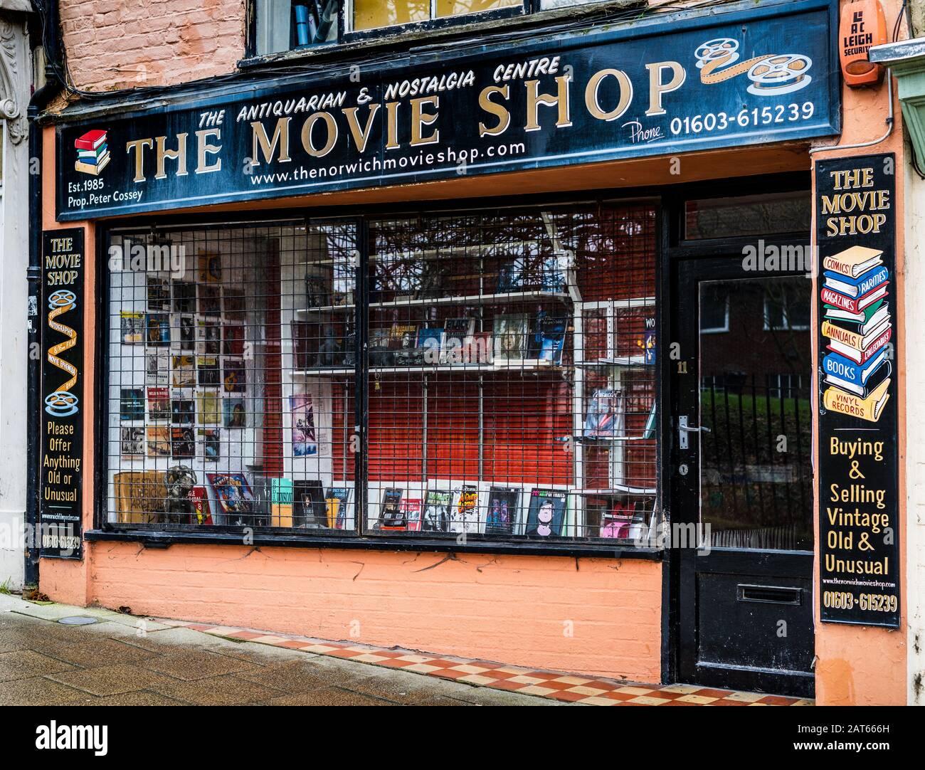 The Movie Shop Norwich - magasin de souvenirs et de collections de films et de films à Norwich, Royaume-Uni Banque D'Images
