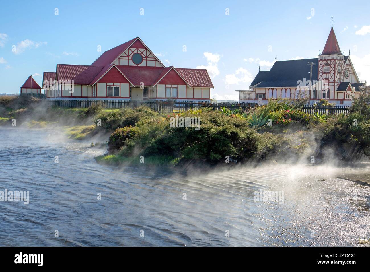 L'église anglicane St foi dans Ohinemutu Banque D'Images