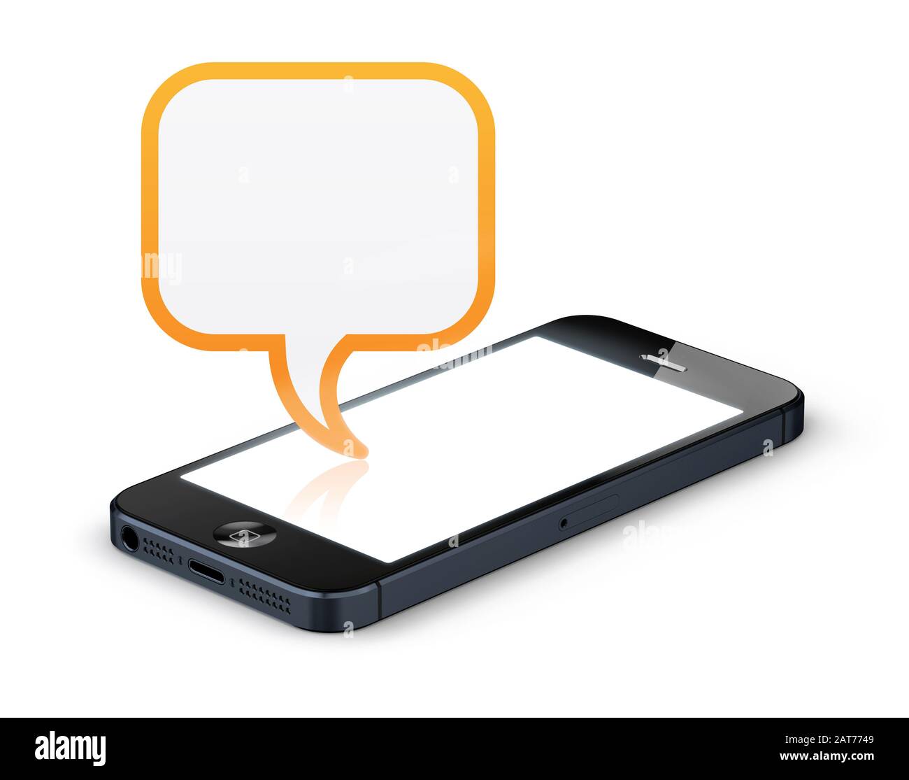 Smartphone avec message Banque D'Images