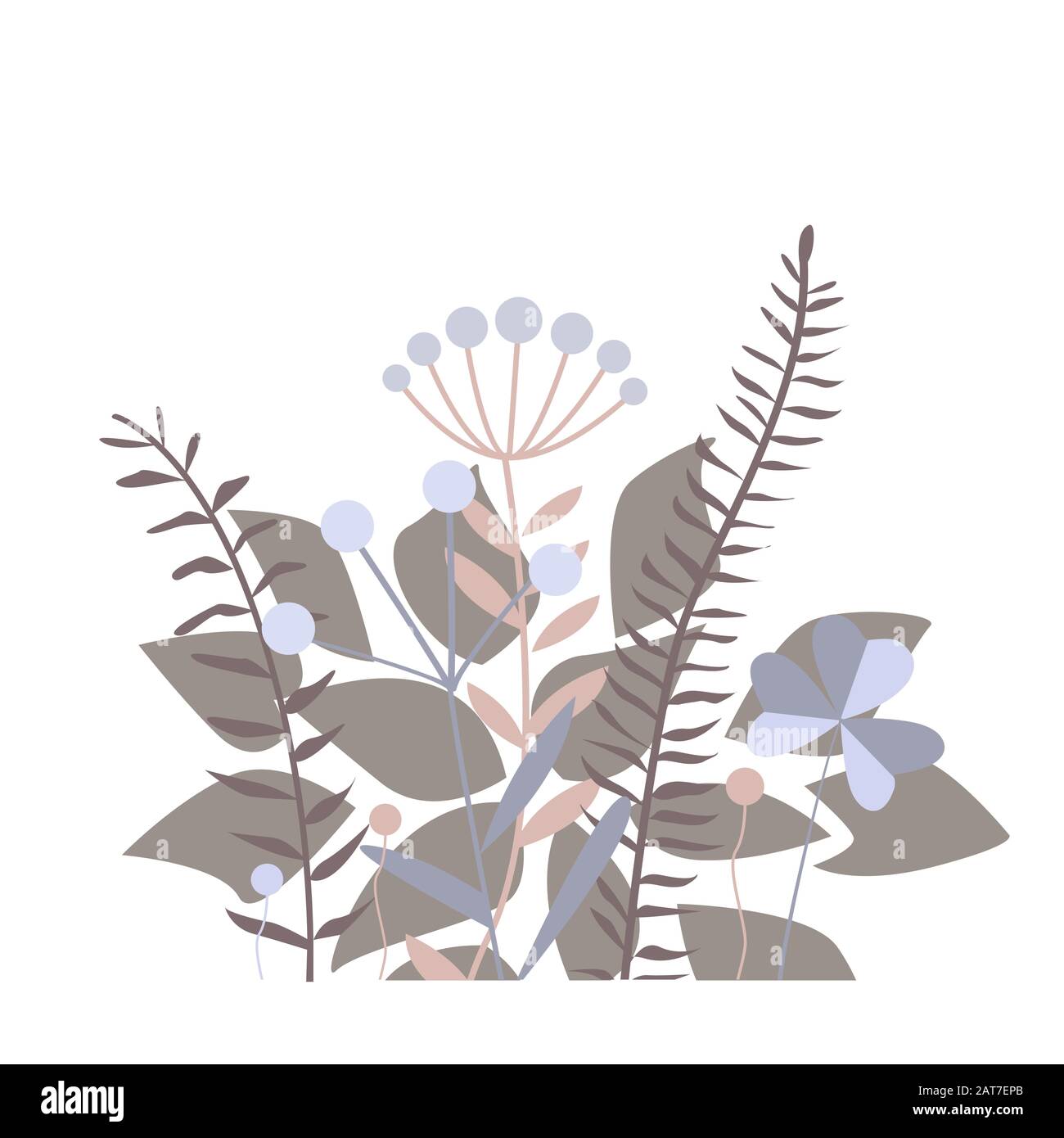 Bouquet de fleurs stylisées. Abstract floral background. Vector illustration. Illustration de Vecteur