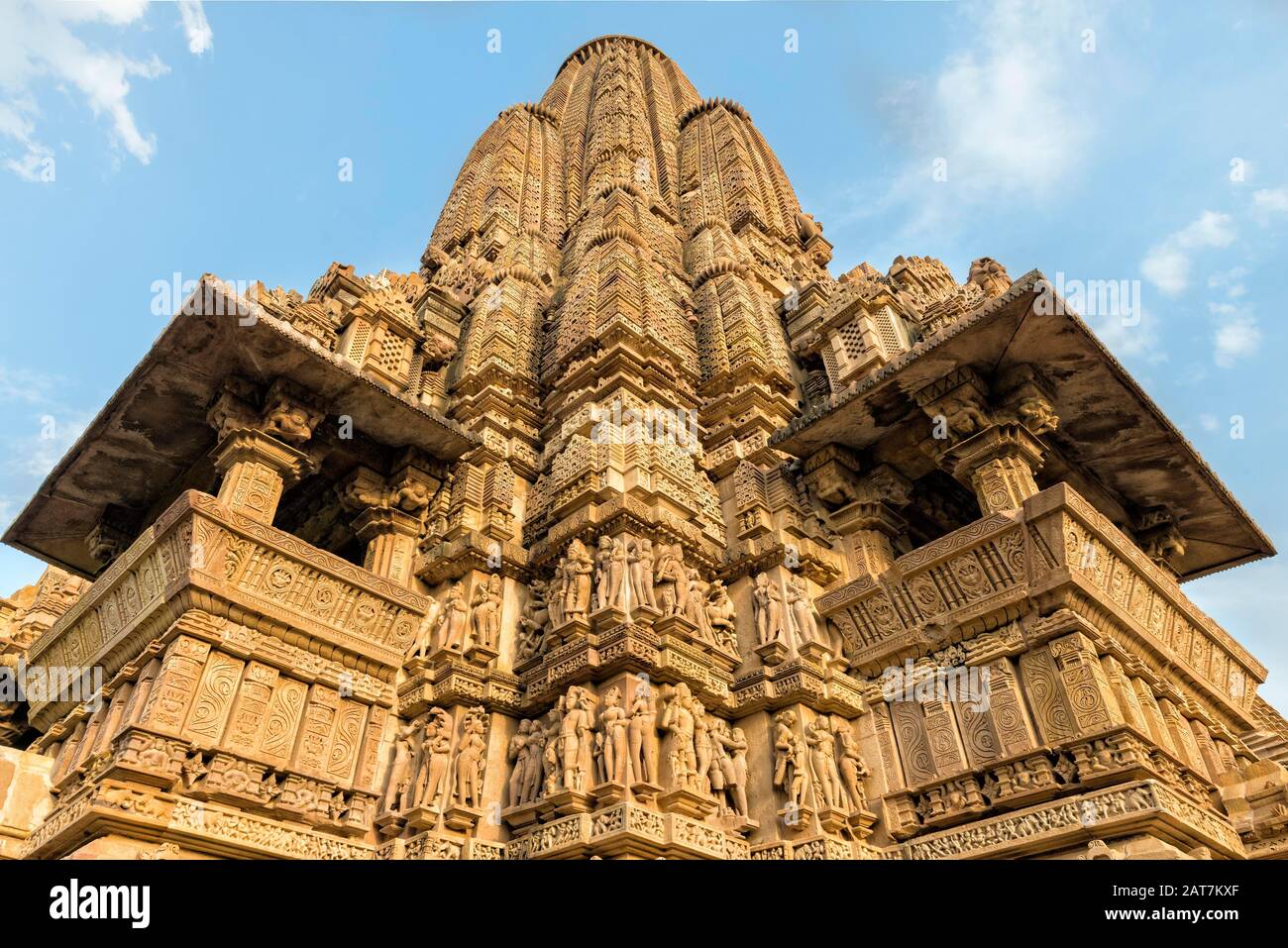 Temple De Lakshmana, Groupe Des Monuments De Khajuraho, État De Madhya Pradesh, Inde Banque D'Images