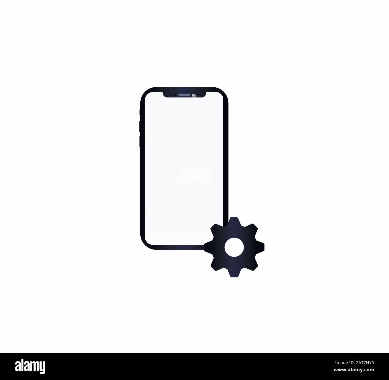 icône web téléphone mobile, icône smartphone. Illustration vectorielle, conception plate pour site Web isolé. Illustration de Vecteur