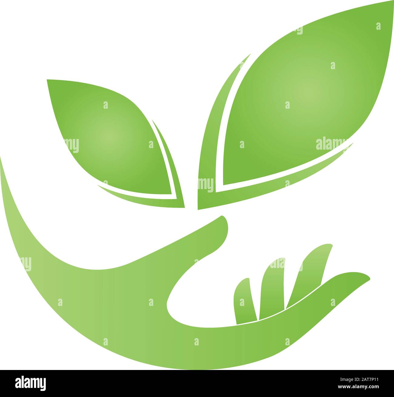 Main, feuille, bien-être, naturopath, vegan, logo Illustration de Vecteur
