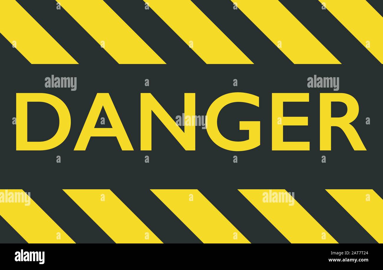 avertissement : illustration vectorielle de la plaque de danger Illustration de Vecteur