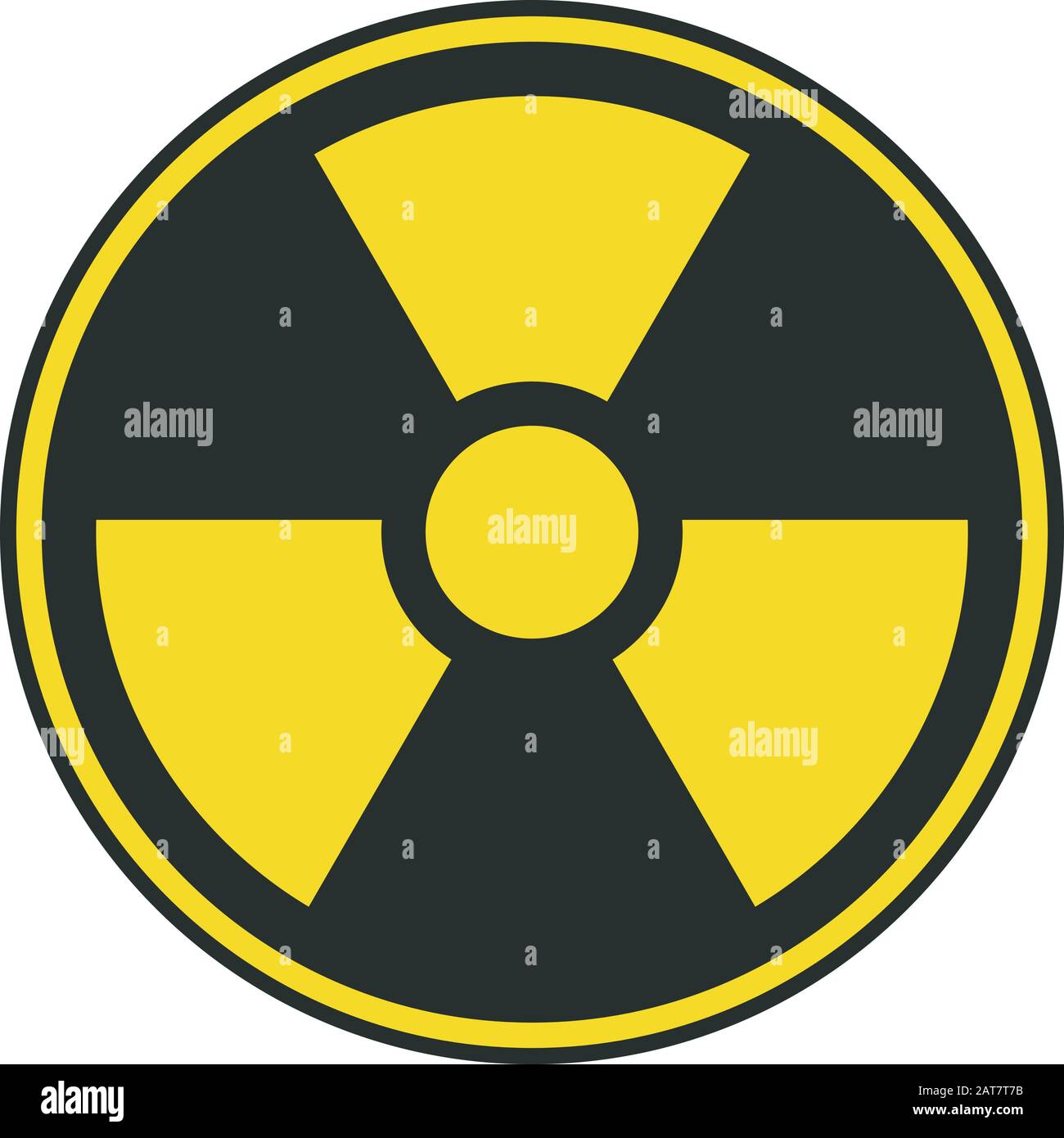 Signe de matière radioactive. Symbole d'alerte au rayonnement, de ...