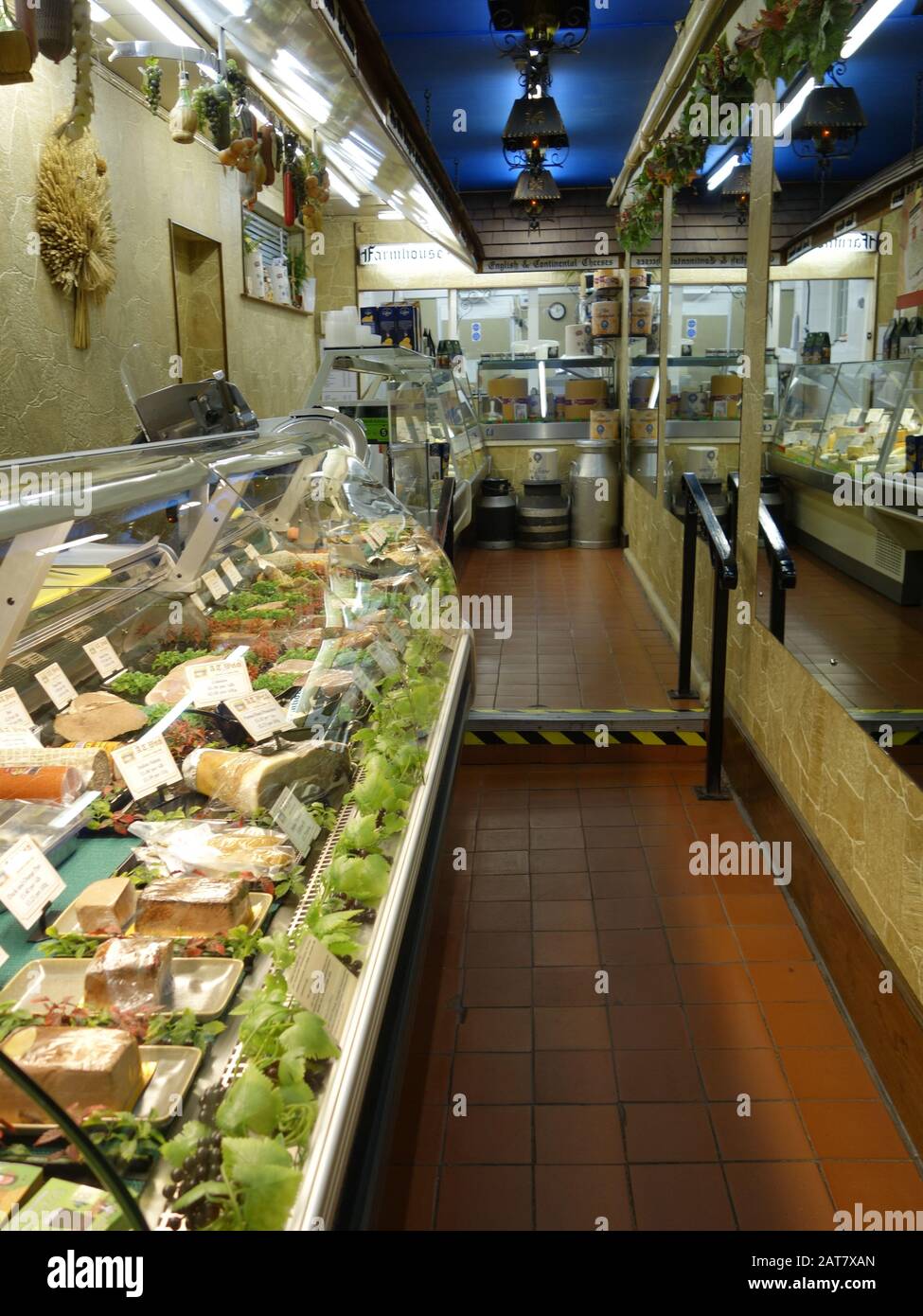 Le magasin traditionnel de bouchers à Nantwich, en Angleterre Banque D'Images