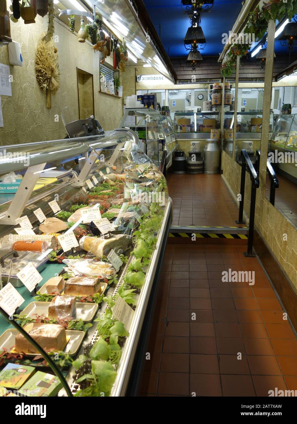 Le magasin traditionnel de bouchers à Nantwich, en Angleterre Banque D'Images