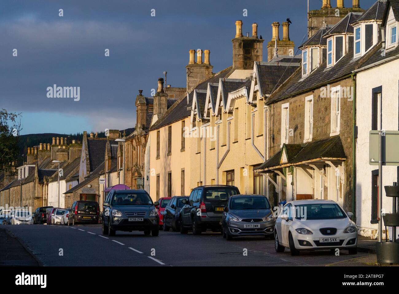 Bonar BRIDGE, ÉCOSSE, Royaume-Uni - 11 novembre 2017 - scène de rue à Bonar Bridge Sutherland Scotland UK Banque D'Images