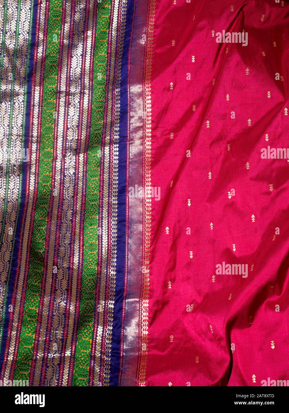 L'Inde Sari en soie du Bengale Banque D'Images