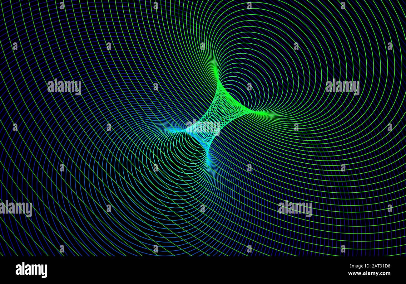 Vecteur de courbure espace-temps, concept de trou de ver arrière-plan - Caténoïde, entonnoir de trou noir, géométrie gyperbolique, courbure négative, etc Illustration de Vecteur
