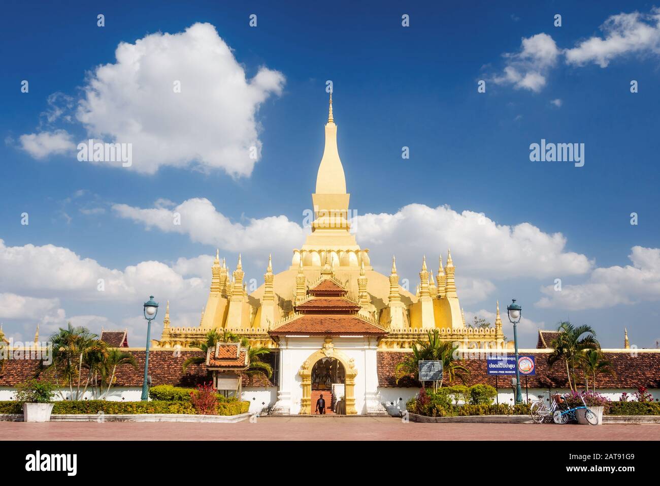 Wat Phra Que Luang Temple À Vientiane, Laos. Banque D'Images
