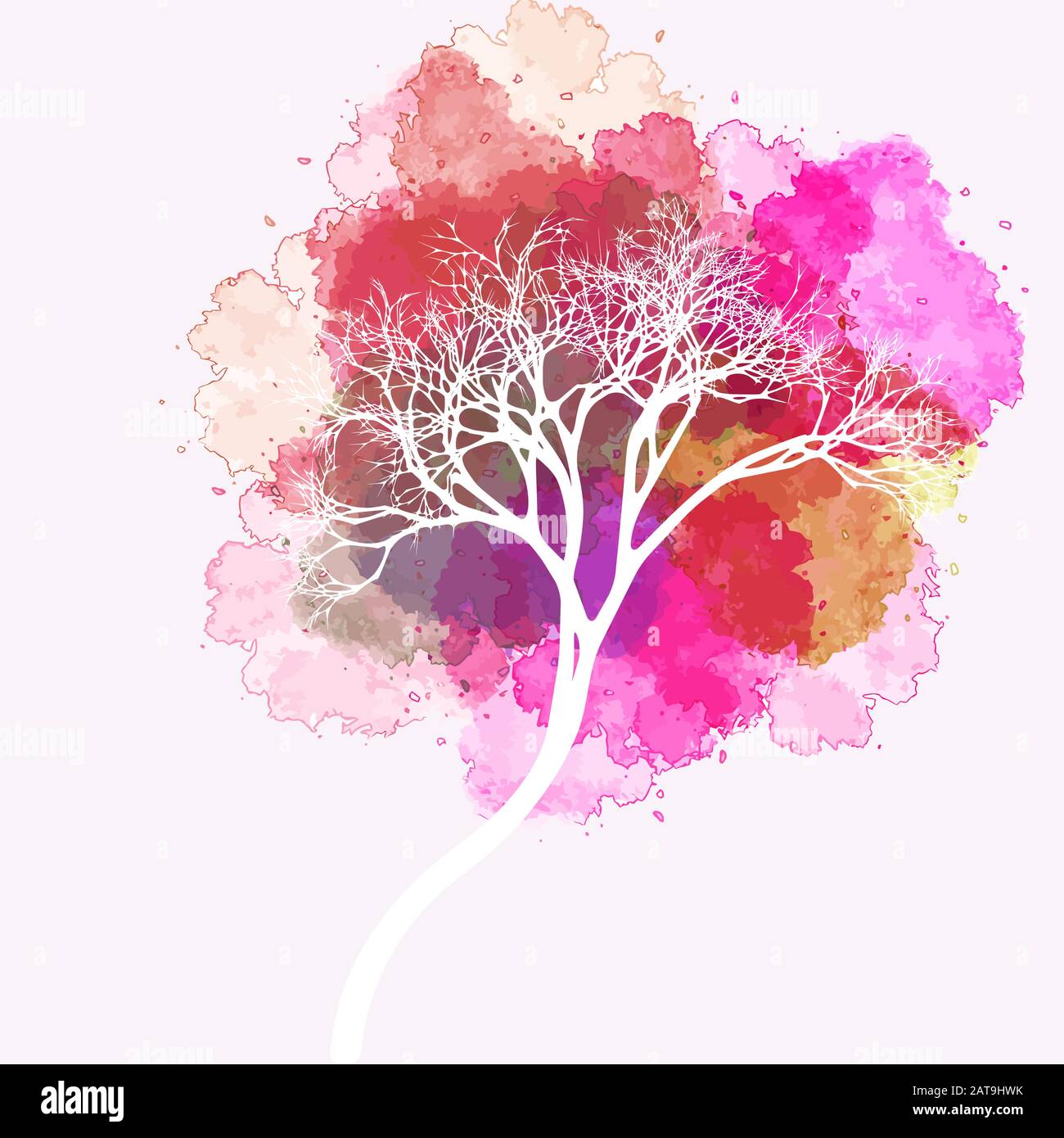 Illustration de l'arbre d'aquarelle vectorielle Illustration de Vecteur