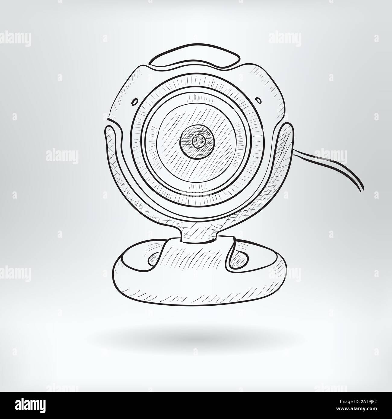 Dessin animé symbole de la webcam de l'ordinateur concept d