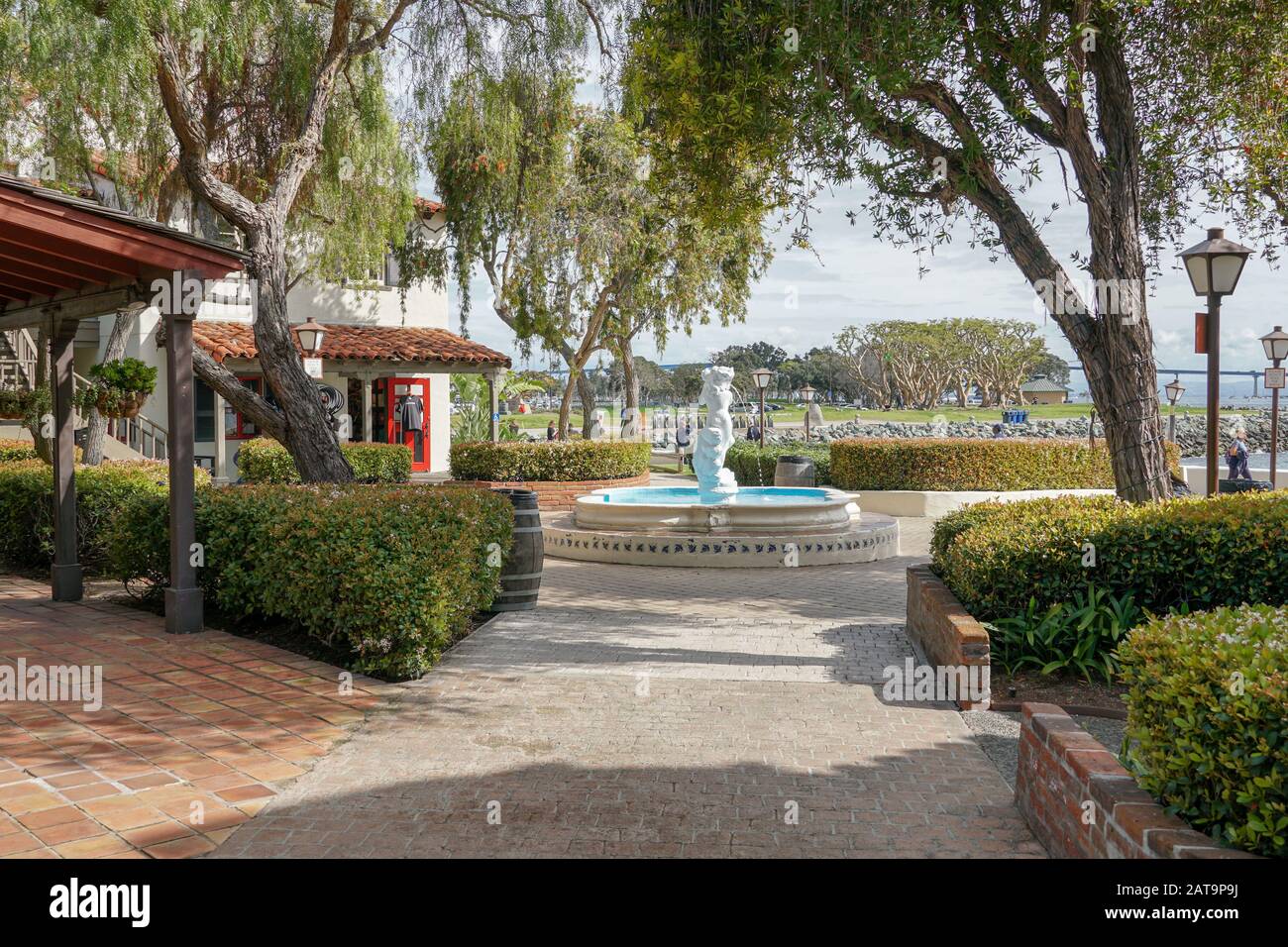 Seaport Village, centre commercial et de restauration au bord de l'eau à côté de la baie de San Diego, dans le centre-ville de San Diego, célèbre attraction touristique de voyage. Californie. ÉTATS-UNIS. . 13 juillet 2019 Banque D'Images