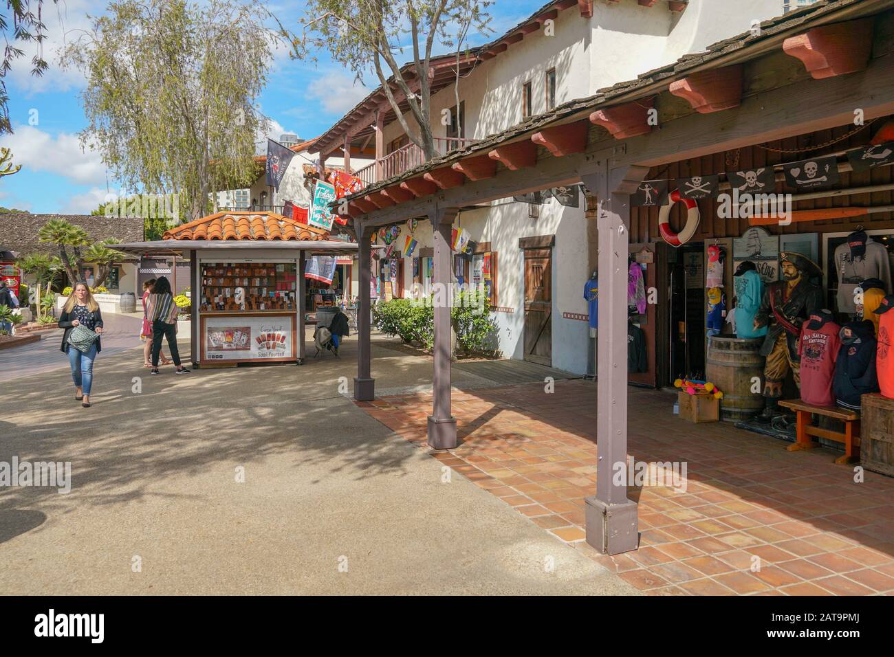 Seaport Village, centre commercial et de restauration au bord de l'eau à côté de la baie de San Diego, dans le centre-ville de San Diego, célèbre attraction touristique de voyage. Californie. ÉTATS-UNIS. . 13 juillet 2019 Banque D'Images