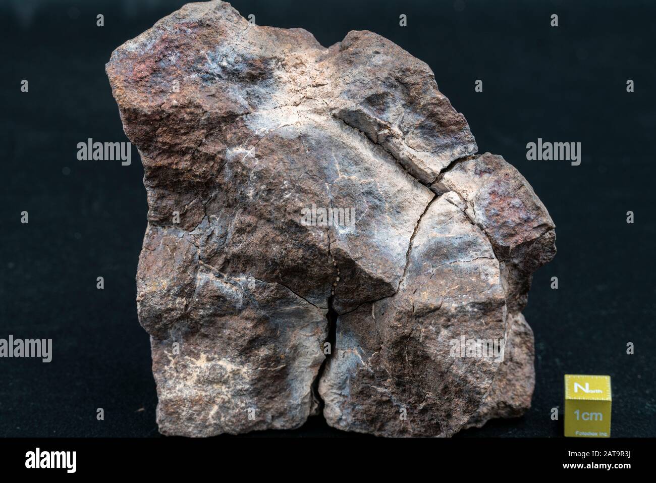 Météorite chondrite L6W2 Type isolé, morceau de roche formé comme astéroïde dans l'univers à pendant la création du système solaire Banque D'Images
