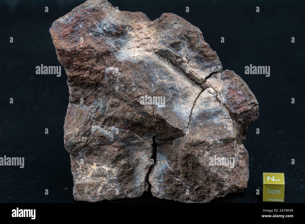 Météorite chondrite L6W2 Type isolé, morceau de roche formé comme astéroïde dans l'univers à pendant la création du système solaire Banque D'Images