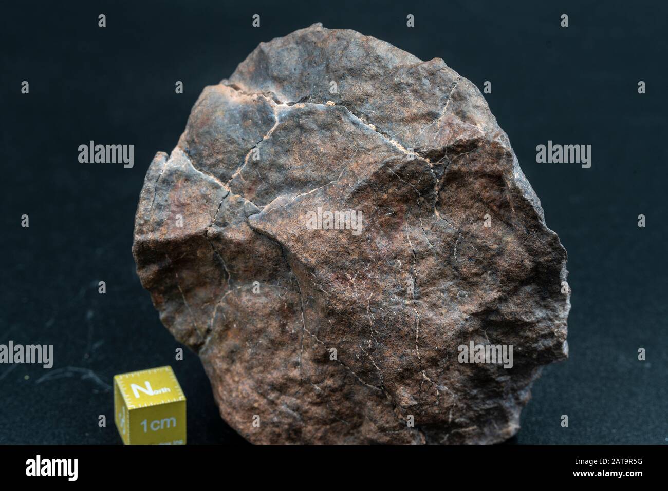 Météorite chondrite L6W2 Type isolé, morceau de roche formé comme astéroïde dans l'univers à pendant la création du système solaire Banque D'Images