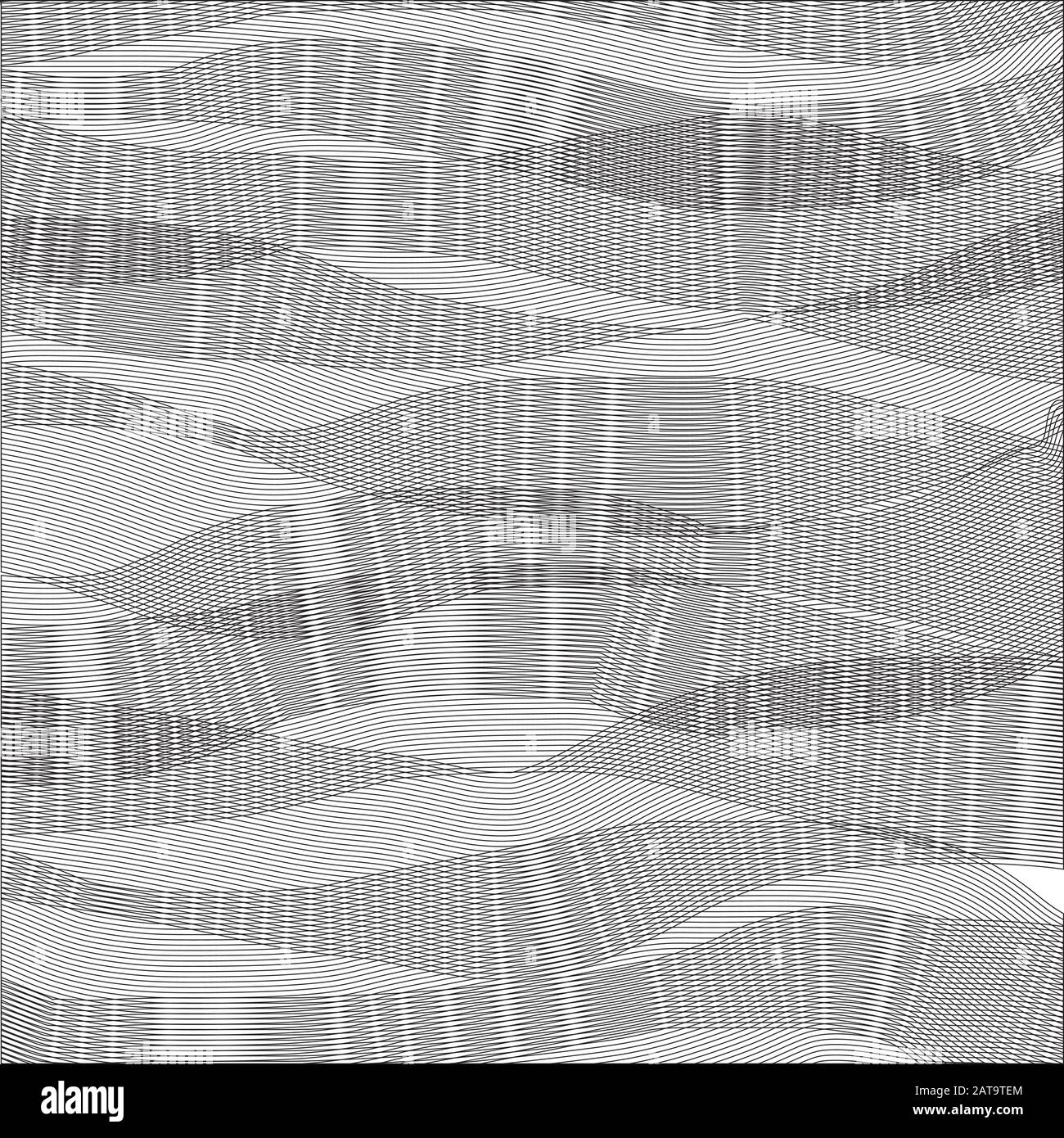Vecteur structure de courbe mathématique arrière-plan ondulé - Generative Art Illustration de Vecteur