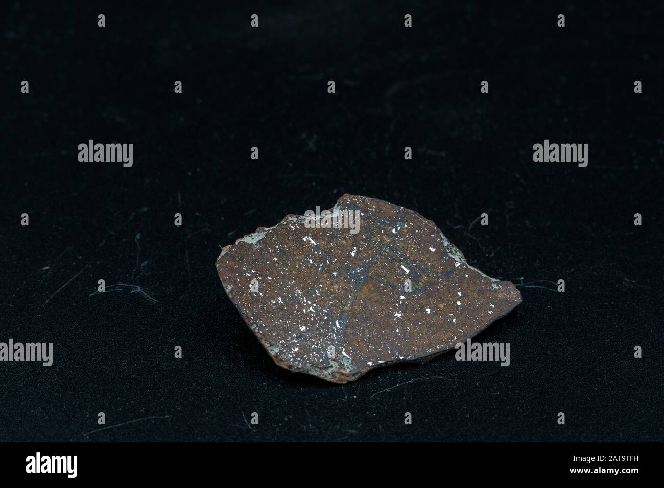 Une tranche interne de type L de météorite chondrite isolée, un morceau de roche formé dans l'espace extra-atmosphérique aux premiers stades du système solaire comme astéroïdes Banque D'Images
