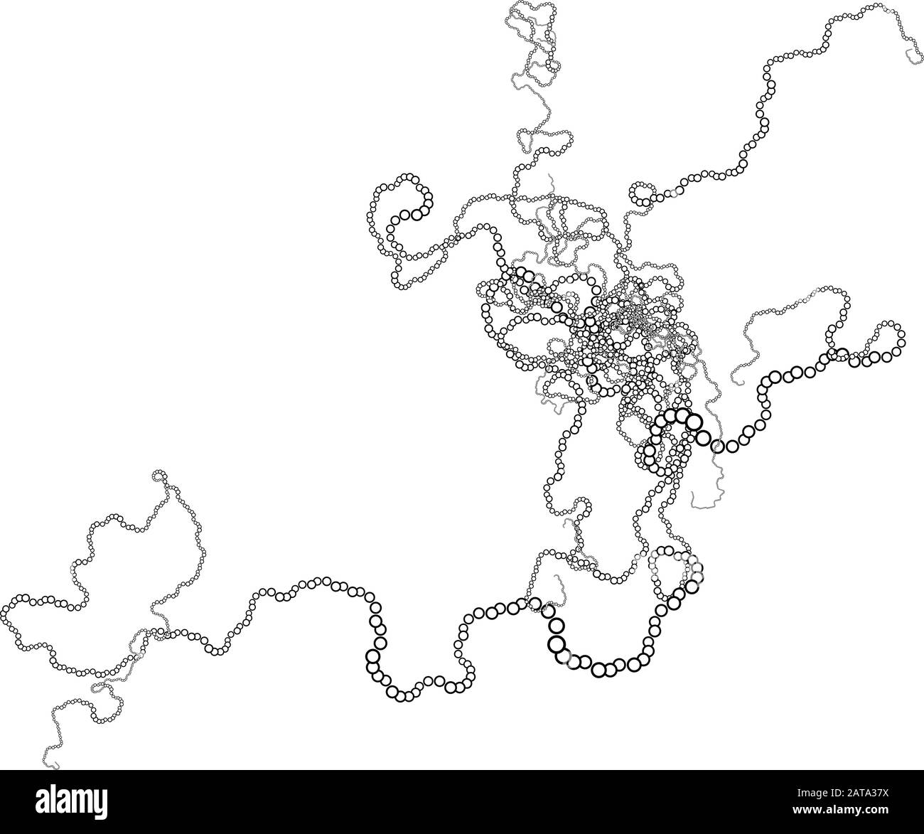 Vecteur tentacules plexus - Generative Art Illustration de Vecteur