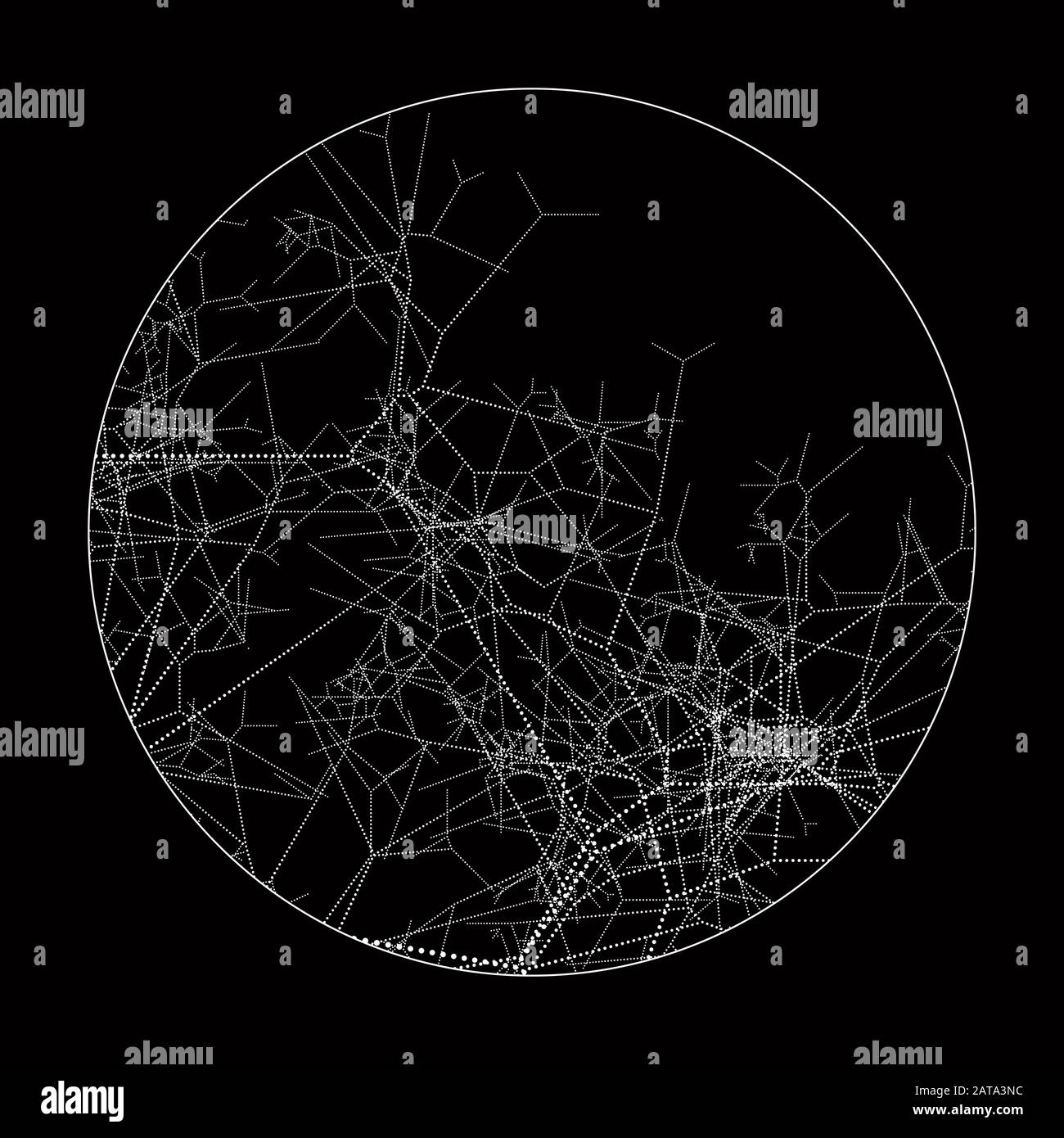 Vecteur rond pointillé élément branchy Illustration de Vecteur