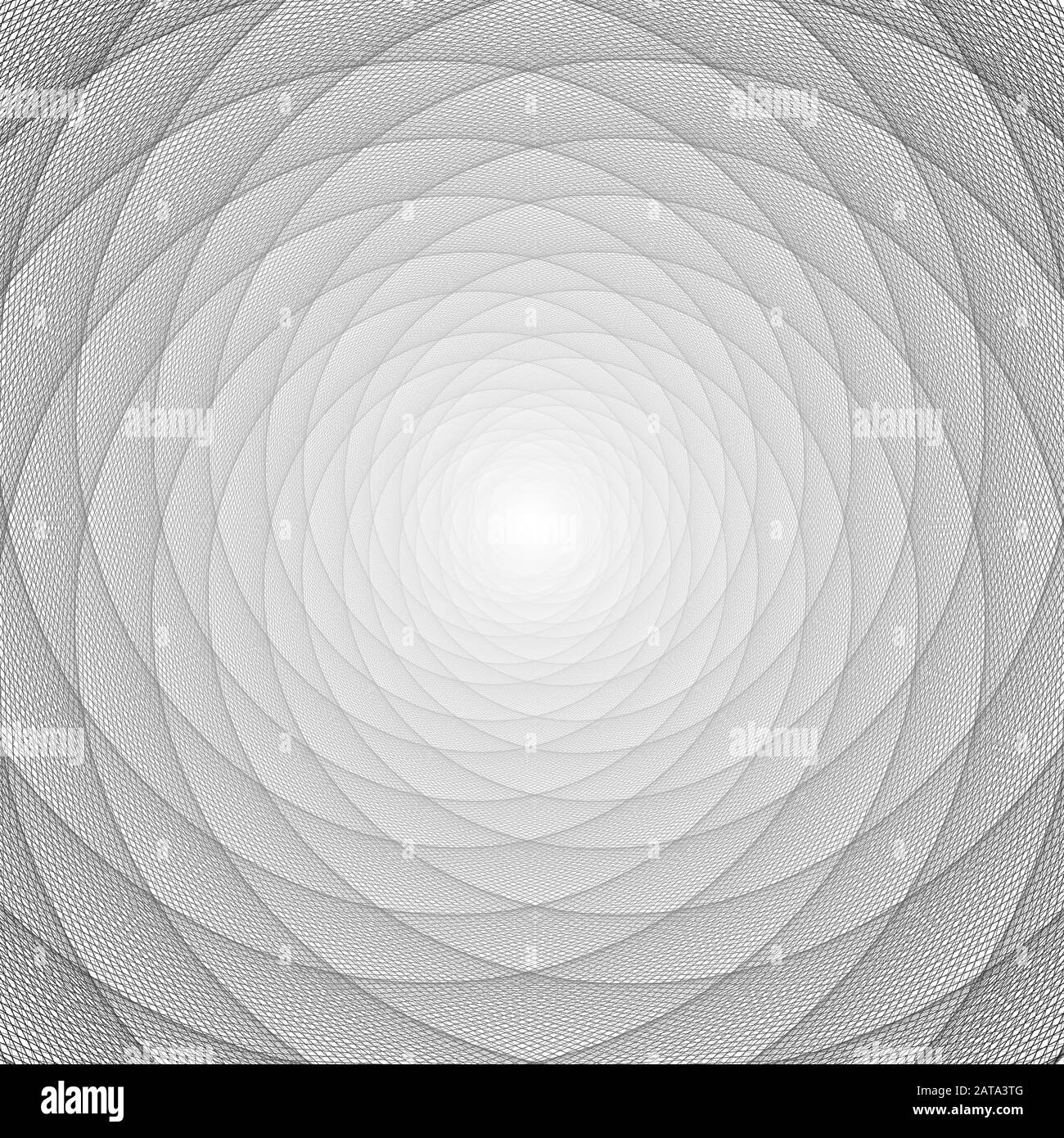 Vecteur Wavy Twirl annulaire Rosette - Elément graphique - Generative Art Illustration de Vecteur