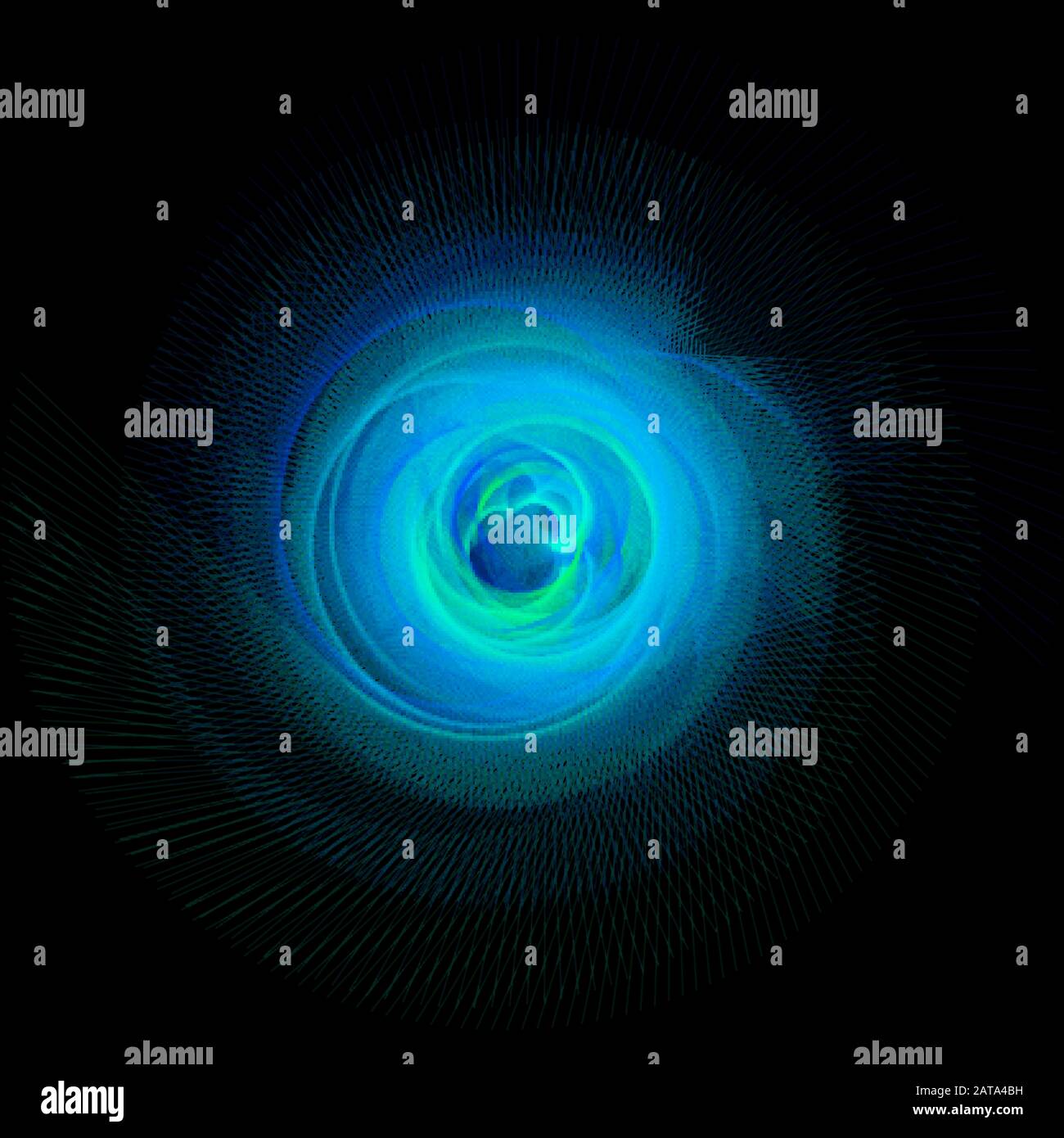 Vector Wavy Twirl annulaire cardioïde Rosette - Elément graphique - Generative Art Illustration de Vecteur