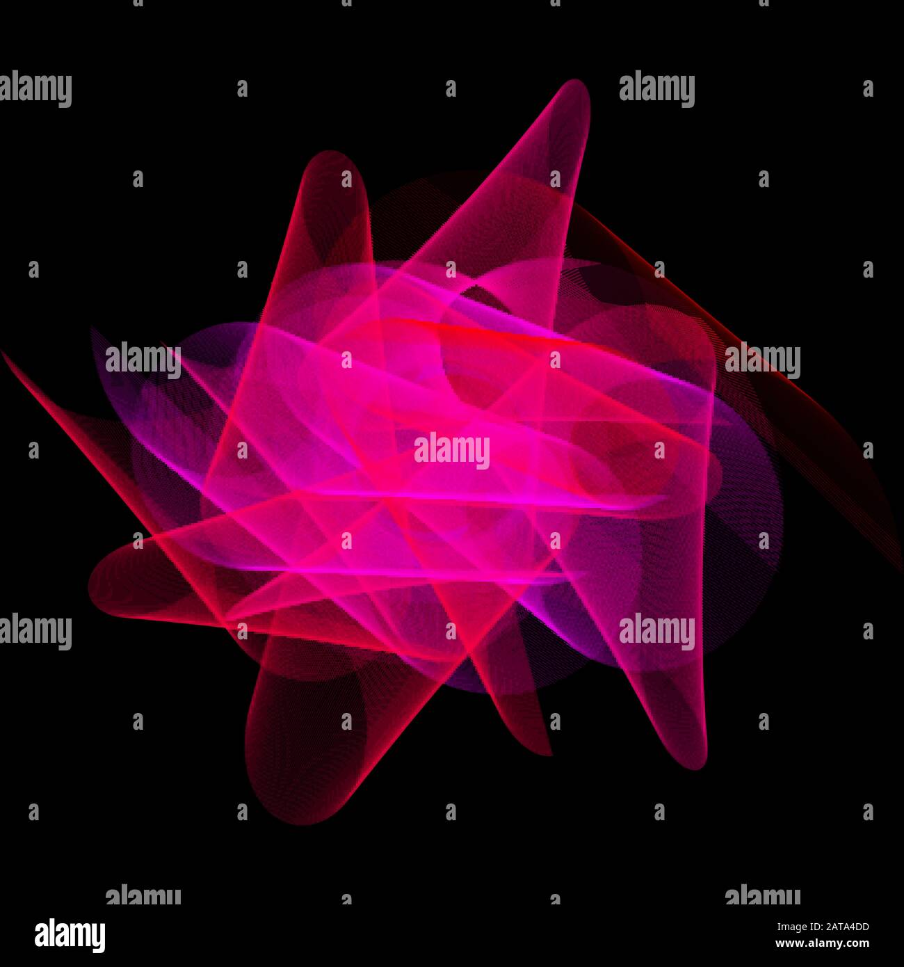 Vector Wavy Twirl annulaire cardioïde Rosette - Elément graphique - Generative Art Illustration de Vecteur