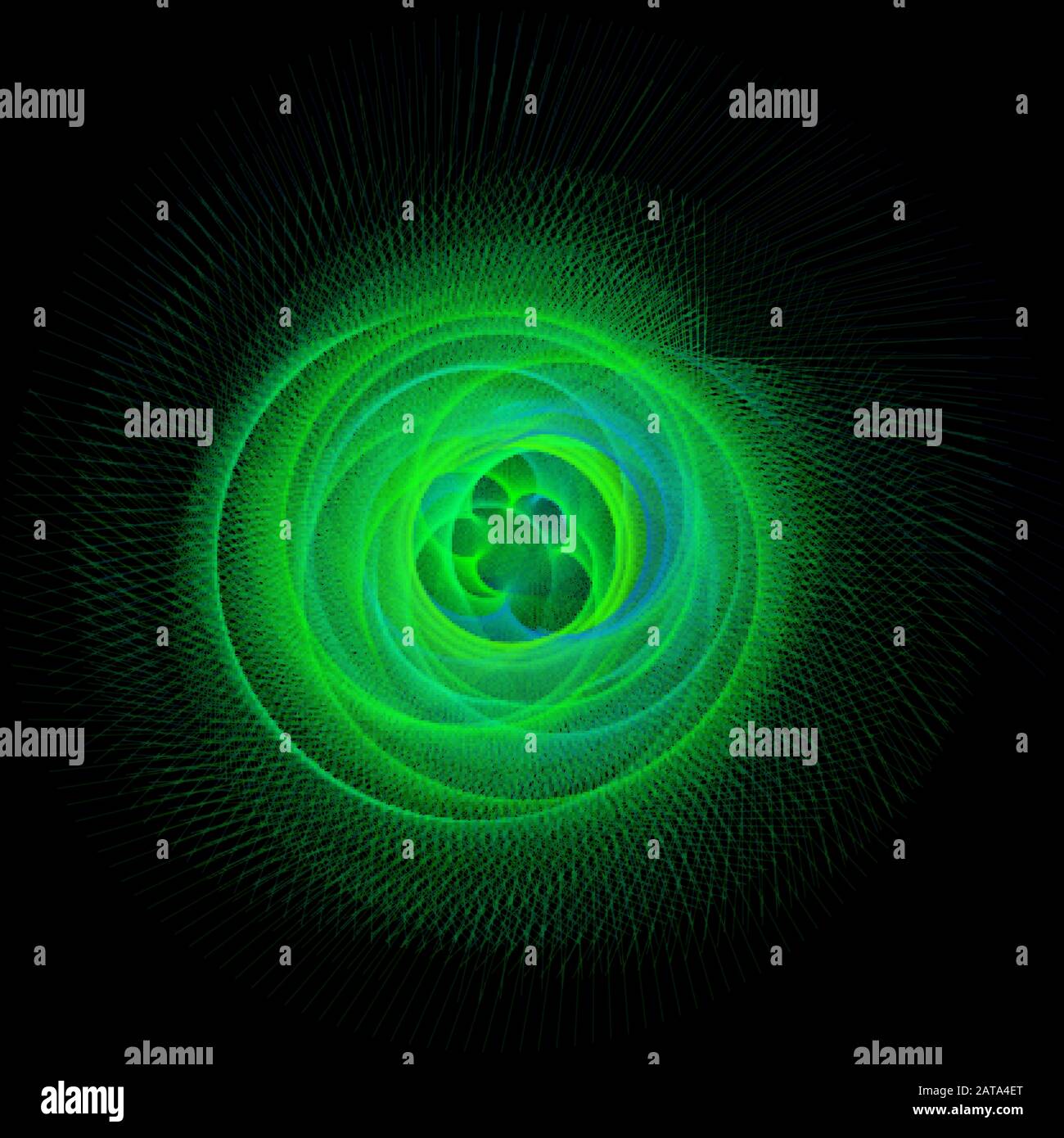 Vector Wavy Twirl annulaire cardioïde Rosette - Elément graphique - Generative Art Illustration de Vecteur