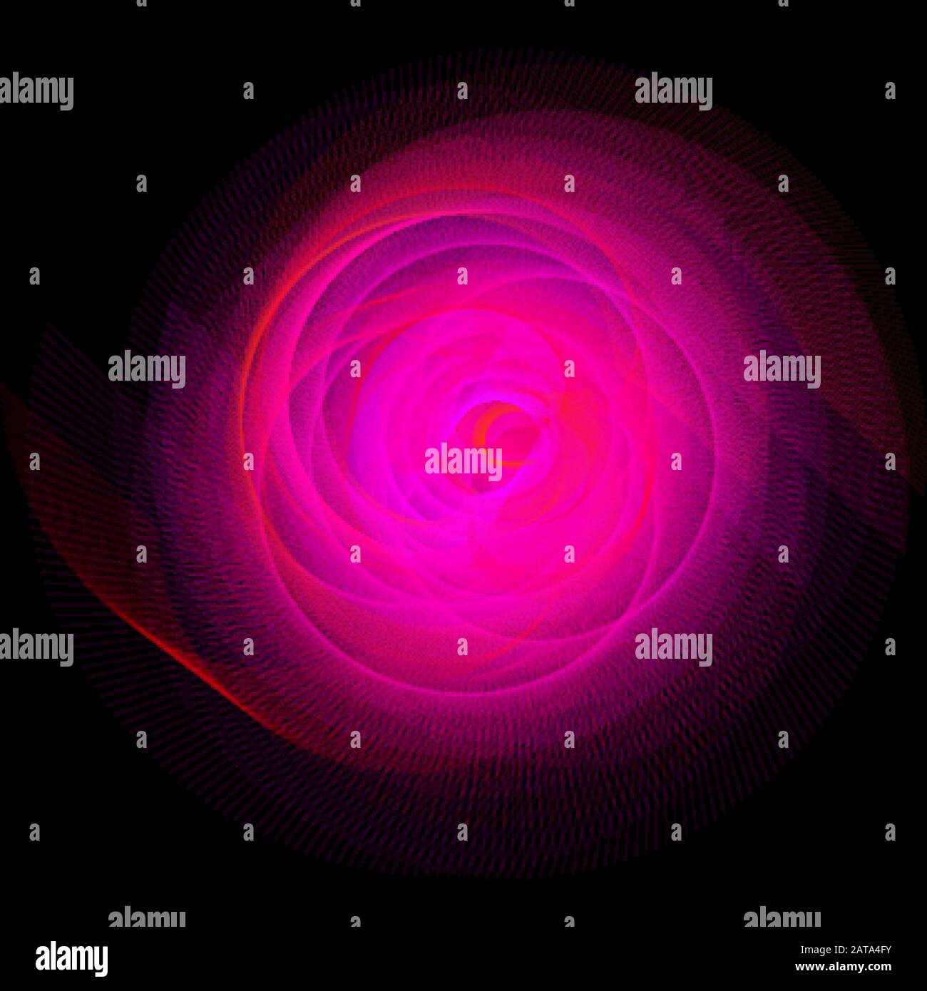 Vector Wavy Twirl annulaire cardioïde Rosette - Elément graphique - Generative Art Illustration de Vecteur