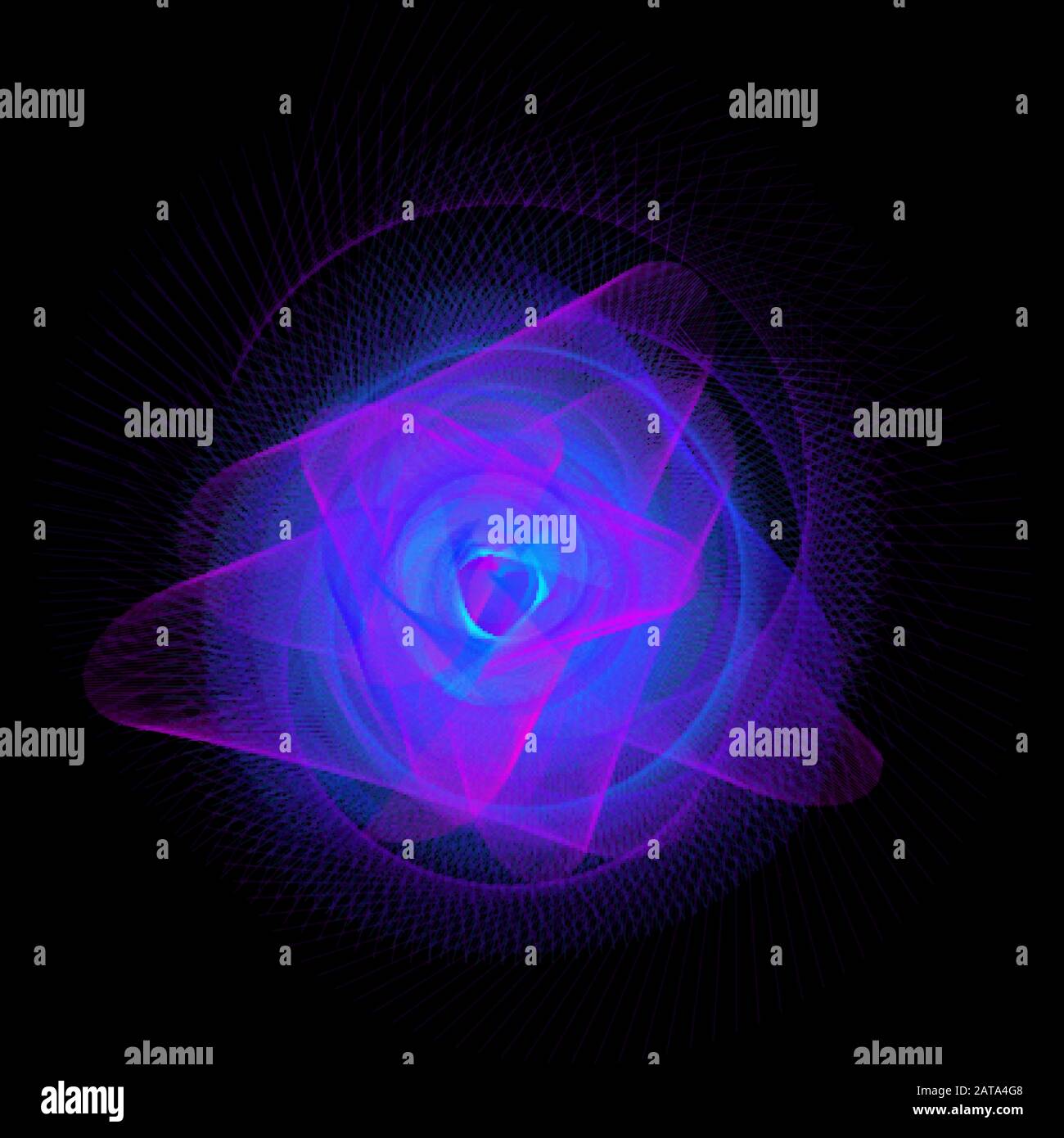 Vector Wavy Twirl annulaire cardioïde Rosette - Elément graphique - Generative Art Illustration de Vecteur