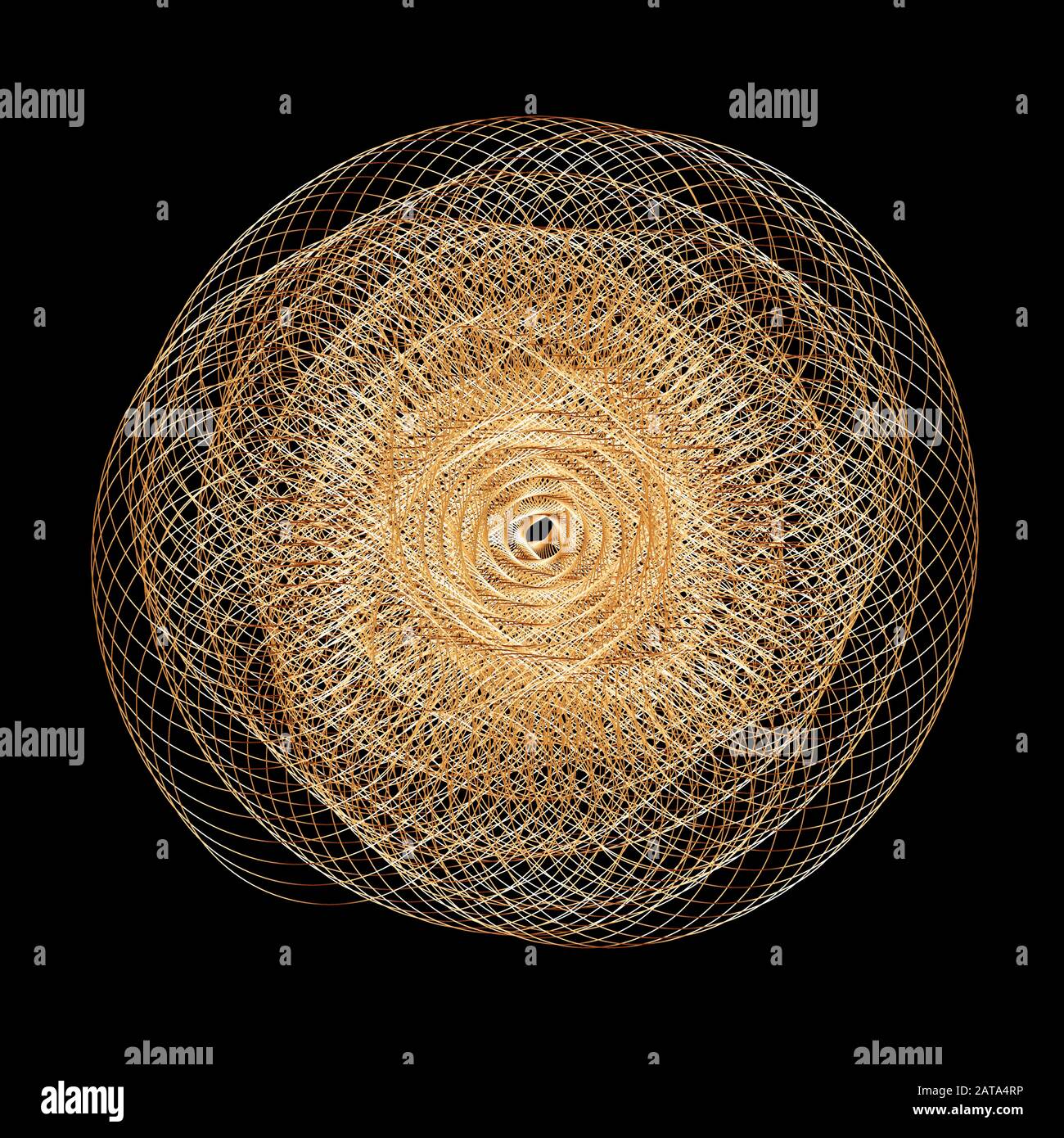 Vecteur Wavy Twirl annulaire Rosette - Elément graphique - Generative Art Illustration de Vecteur