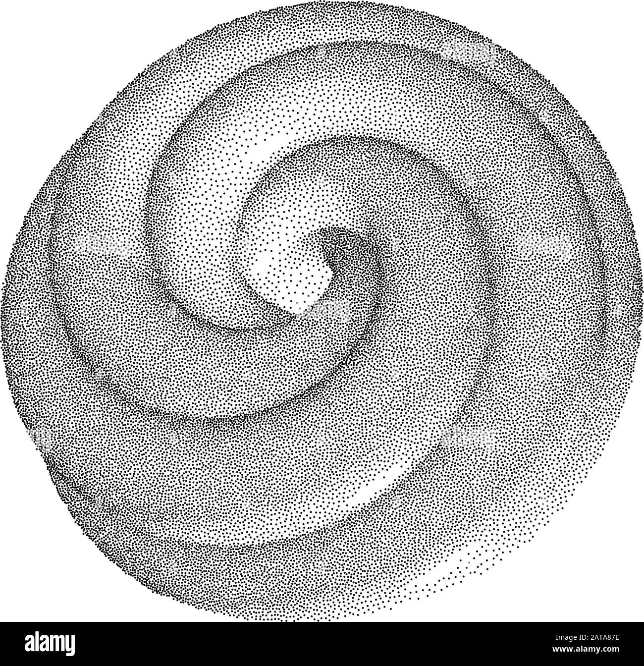 Illustration De La Figure Géométrique À Bords De Demi-Teintes Vectoriels - Boucle Torus À Débordement Tridimensionnelle Illustration de Vecteur