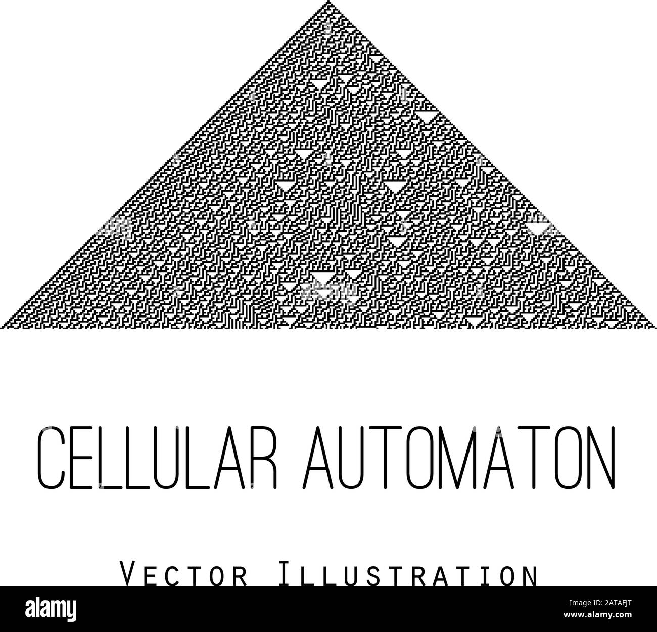 Vector Cellular Automation Design - Règle 30 Ca Model Concept Icône Illustration de Vecteur