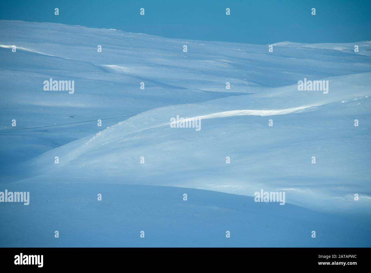 Péninsule de Nordkinn enneigée près de Gamvik, Norvège Banque D'Images