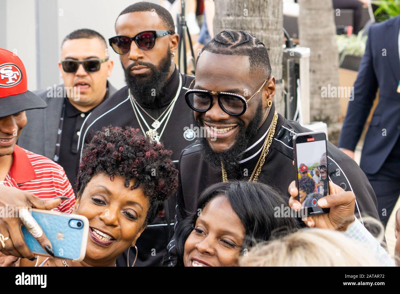 Miami Beach, Floride, États-Unis. 31 janvier 2020. WBC Heavy Weight Bowing Champion Deontay Wilder au Super Bowl LIV Experience à Miami Beach, FL 31 janvier 2020. Crédit: Mpi140/Media Punch/Alay Live News Banque D'Images