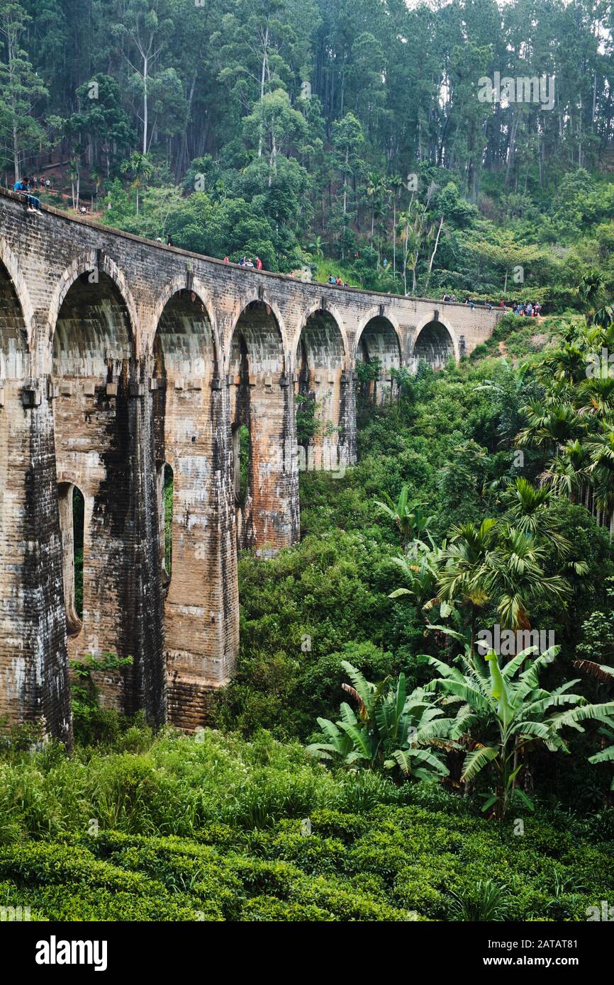 Pont de neuf arches à Ella, Sri Lanka Banque D'Images